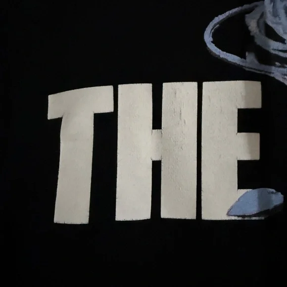 VLone Pop Smoke Collab Black Hoodie with Blue Rose Graphic